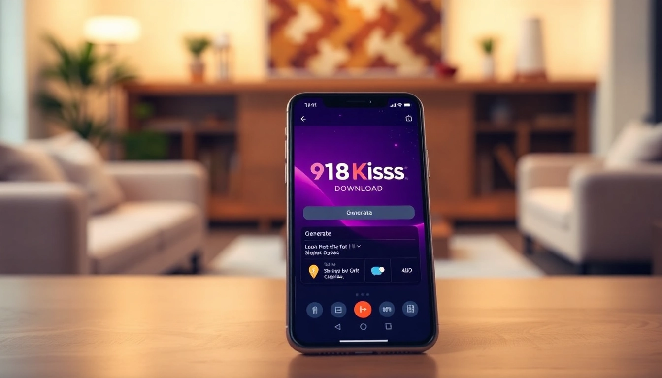 Download 918kiss download android on a smartphone showcasing an intuitive user interface.