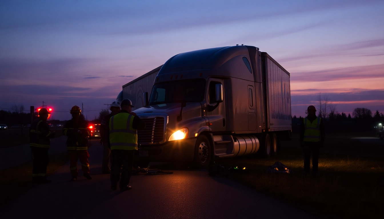 Nationwide Truck Accident Attorneys assist victims at a serious accident scene.