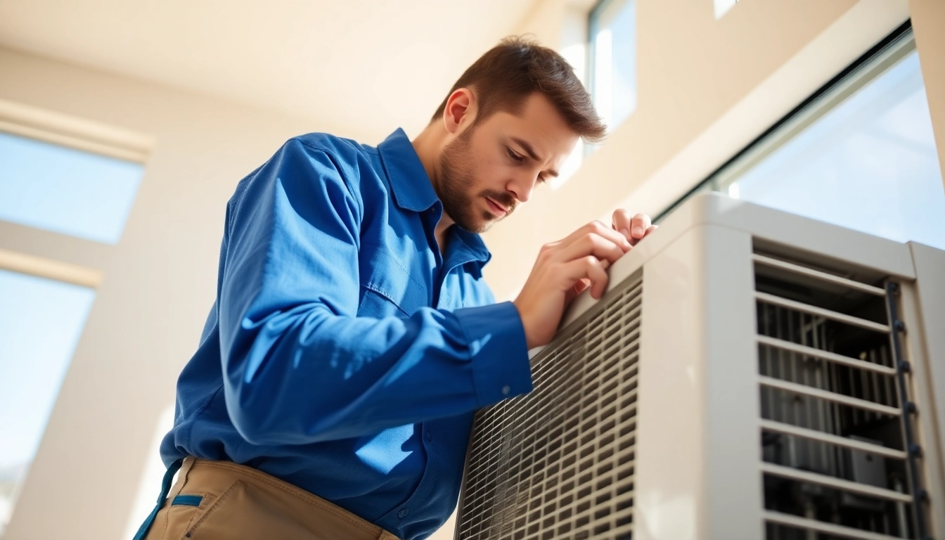 Expert AC repair phoenix az service by a professional technician in a modern home.