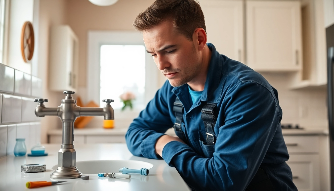 Plumbing Lacey Wa expert fixing a leaky faucet in a home setting.
