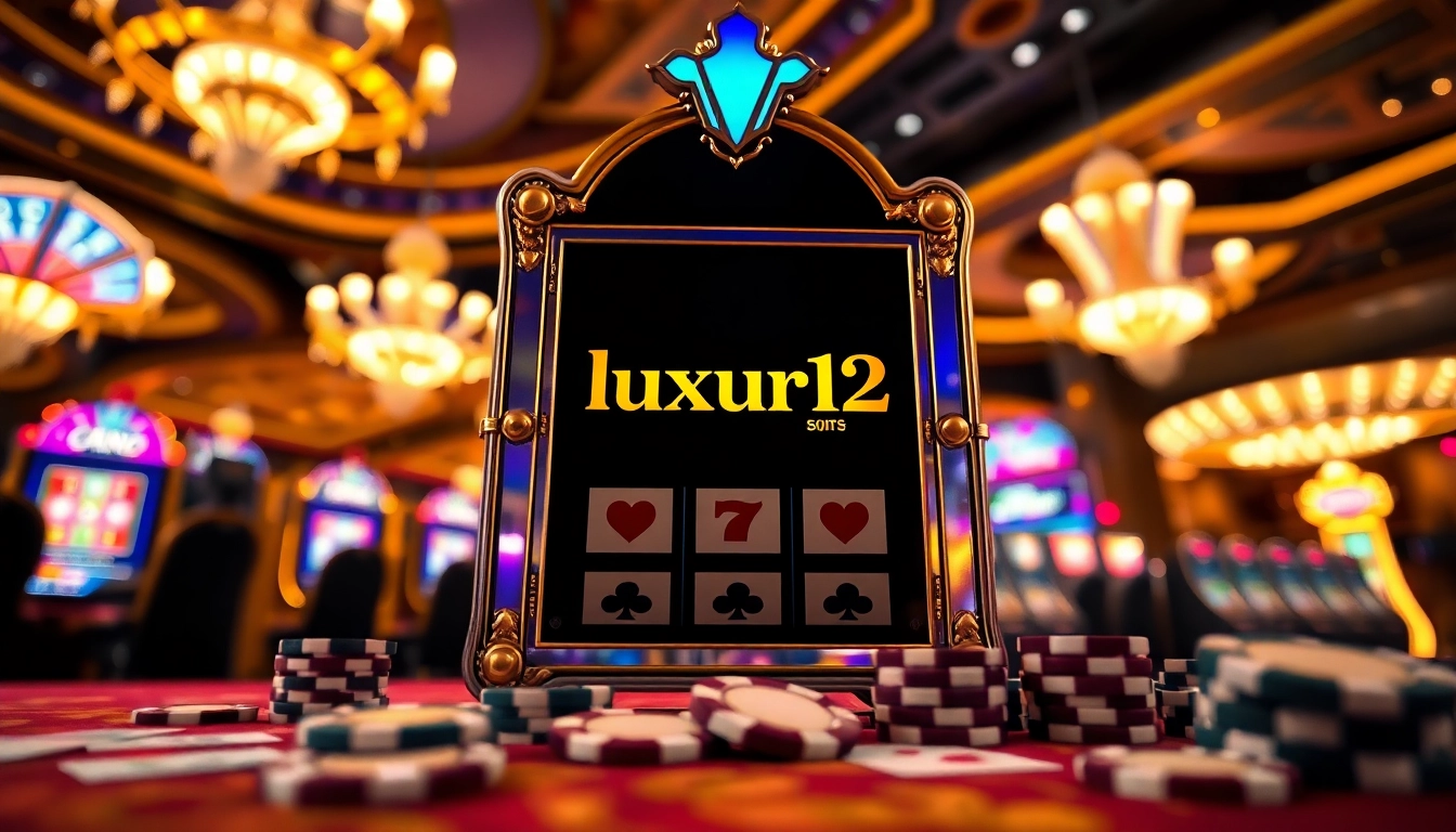 Disfruta de la emoción del juego con luxury12 en una máquina tragamonedas elegante.