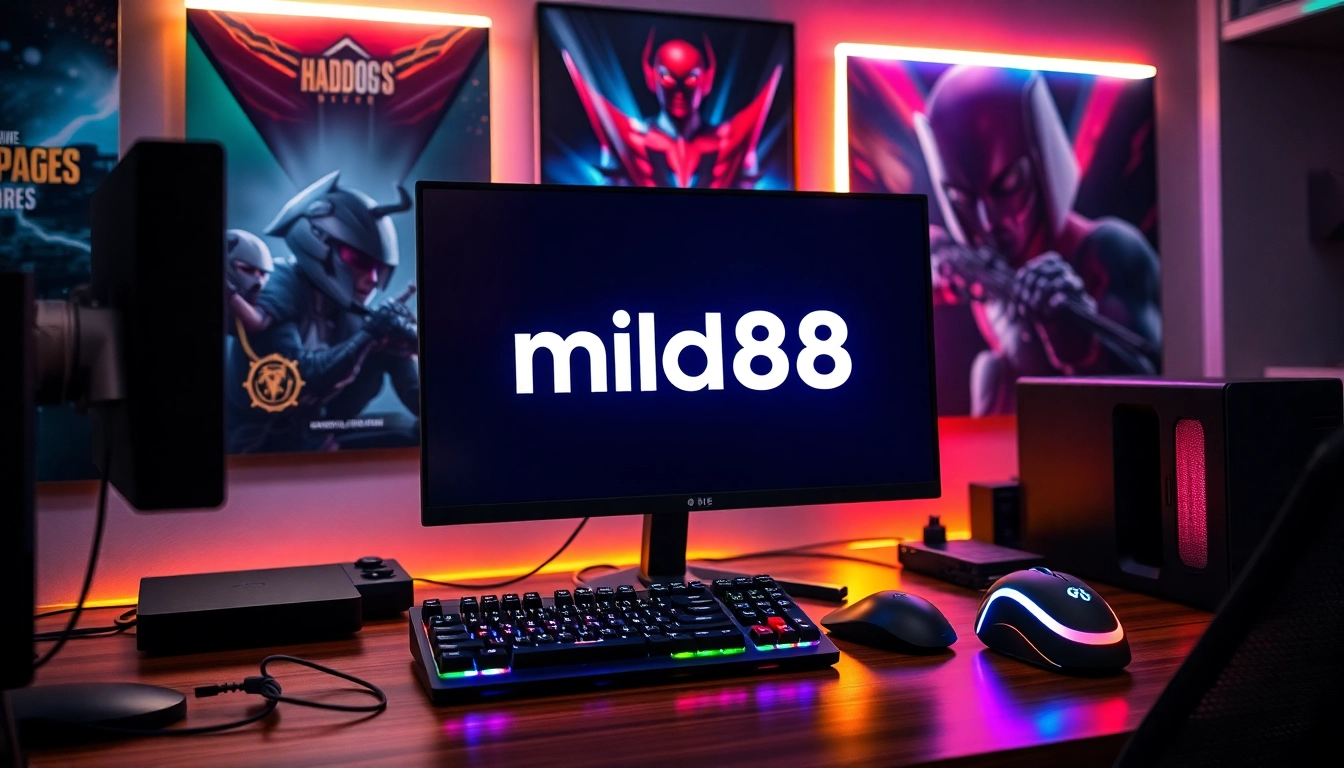 Permainan seru di mild88 dengan setup gaming modern dan aksesoris menarik.